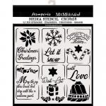 Stamperia Media Stencil - Christmas Tags [KSTDQ053]