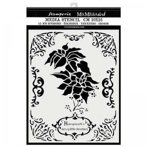 Stamperia Media Stencil - Poinsettia [KSTD053]