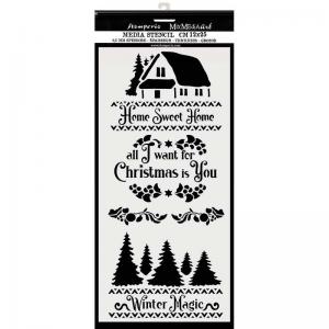 Stamperia Media Stencil - Winter Magic [KSTDL40]