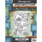 Stamperia Mixed Media Stamp - Vintage Map [WTKAT15]