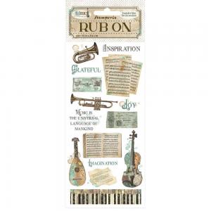 Stamperia Music Collection - Rub On - Instruments [DFLRB124]
