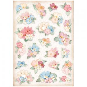 Stamperia Oh La La! Collection A4 Rice Paper - Flowers [DFSA4760]