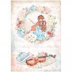 Stamperia Oh La La! Collection A4 Rice Paper - Violin [DFSA4762]