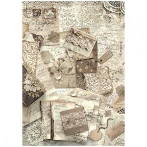 Stamperia Old Lace Collection - A4 Rice Paper - Letters [DFSA4963]