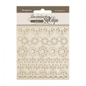 Stamperia Old Lace Collection - Decorative Chips - Lace Borders [SCB243]