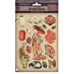 Stamperia Oriental Garden Collection - Colored Wooden Shapes [KLSP204]