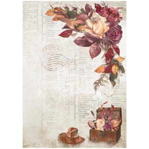 Stamperia Our Way Collection - A4 Rice Paper - Chest & Hat [DFSA41155]