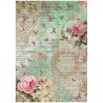 Stamperia Precious Collection - A4 Rice Paper - Peony Background [DFSA4829]