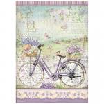 Stamperia Provence Collection A4 Rice Paper - Bicycle [DFSA4671]