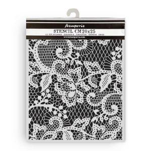 Stamperia Quiet Days Collection - Media Stencil - Floral Lace [KSTD192]