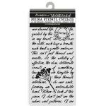 Stamperia Quiet Days Collection - Media Stencil - Manuscript [KSTDL136]