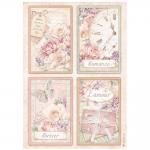 Stamperia Romance Forever Collection - A4 Rice Paper - 4 Cards [DFSA4833]