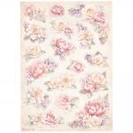 Stamperia Romance Forever Collection - A4 Rice Paper - Floral Background [DFSA4835]