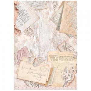 Stamperia Romance Forever Collection - A4 Rice Paper - Letters [DFSA4836]