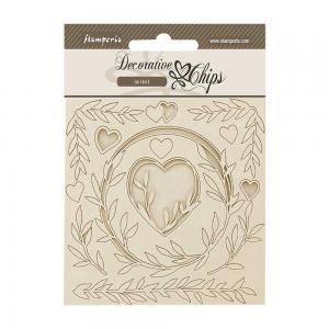 Stamperia Romance Forever Collection - Decorative Chips - Hearts [SCB200]