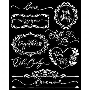 Stamperia Romance Forever Collection - Media Stencil - Plates [KSTD154]