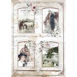 Stamperia Romantic Horses Collection A4 Rice Paper - 4 Frames [DFSA4581]