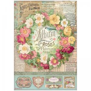 Stamperia Rose Parfum Collection A4 Rice Paper - Album De Roses [DFSA4734]