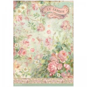 Stamperia Rose Parfum Collection A4 Rice Paper - Jardins Des Parfums [DFSA4737]