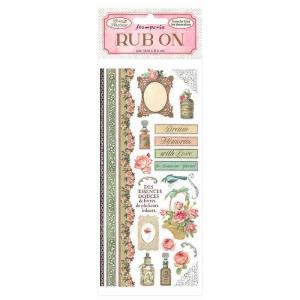 Stamperia Rose Parfum Collection Rub Ons - Borders & Parfumes [DFLRB14]