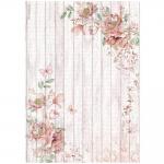 Stamperia Roseland Collection - A4 Rice Paper - Corners With Roses [DFSA4779]