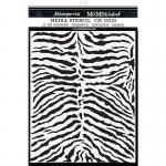 Stamperia Savana Collection Stencil - Zebra Pattern [KSTD101]