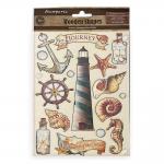 Stamperia Sea Land Collection - Colored Wooden Shapes [KLSP-157]