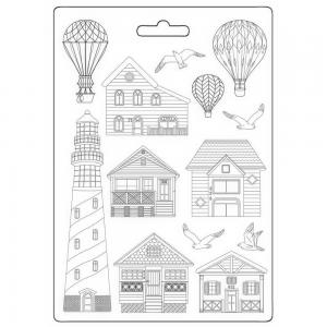 Stamperia Sea Land Collection - MaxiMould - Houses & Lighthouse [K3PTA4576]