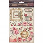Stamperia Shabby Rose Collection - Colored Wooden Shapes [KLSP-161]