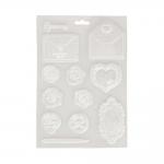 Stamperia Shabby Rose Collection - Texture Impression Mould - Letters & Seals [K3PTA5663]