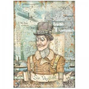Stamperia Sir Vagabond Aviator Collection A4 Rice Paper [DFSA4699]