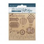 Stamperia Sir Vagabond Aviator Collection Decorative Chips - Travel [SCB133]