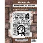 Stamperia Sir Vagabond Aviator Collection Mixed Media Stamp - Statue Of Liberty [WTKAT26]
