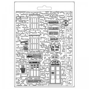 Stamperia Sir Vagabond Aviator Collection Texture Impression Mould - New York Building [K3PTA5623]