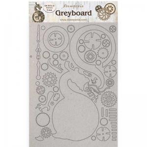 Stamperia Sir Vagabond In Japan Collection Greyboard - Dragon [KLSPDA445]