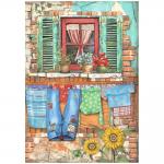Stamperia Sunflower Art Collection A4 Rice Paper - Window [DFSA4768]