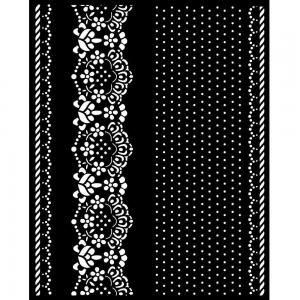 Stamperia Sunflower Art Collection Stencil - Border & Lace [KSTD137]