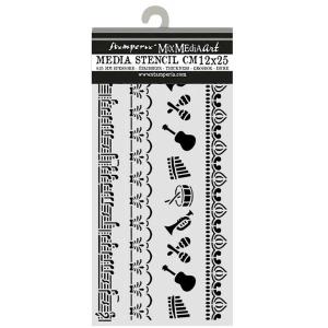 Stamperia Symphony Collection - Media Stencil - Borders [KSTDL165]