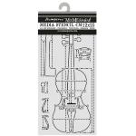 Stamperia Symphony Collection - Media Stencil - Violin Sections [KSTDL166]