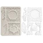 Stamperia Symphony Collection - Silicone Mould - Clock & Cat [KACMA614]