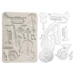Stamperia Symphony Collection - Silicone Mould - Musical Instruments [KACMA615]