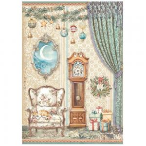 Stamperia The Nutcracker Collection - A4 Rice Paper - Pendulum Clock & Chair [DFSA4940]