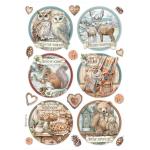 Stamperia The Owl's House Collection - A4 Rice Paper - 6 Rounds [DFSA41057]
