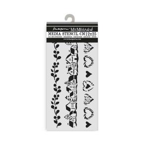 Stamperia The Owl's House Collection - Media Stencil - 3 Strips [KSTDL128]