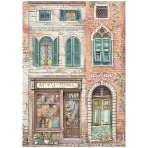 Stamperia Venice Collection - A4 Rice Paper - Antica Legatoria [DFSA41041]