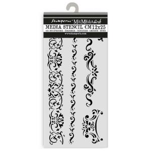 Stamperia Venice Collection - Media Stencil - Borders [KSTDL122]