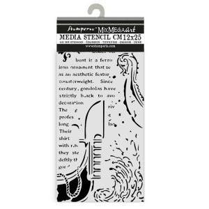 Stamperia Venice Collection - Media Stencil - Gondola [KSTDL120]