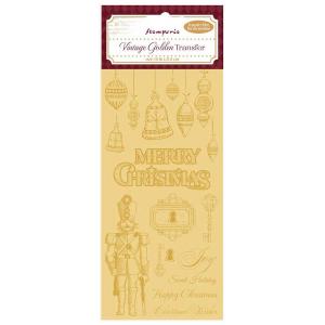Stamperia Vintage Golden Transfer - Merry Christmas [DFLRGT06]