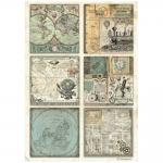 Stamperia Voyages Fantastiques Collection - A4 Rice Paper - 6 Cards [DFSA4839]