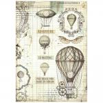 Stamperia Voyages Fantastiques Collection - A4 Rice Paper - Balloon [DFSA4837]